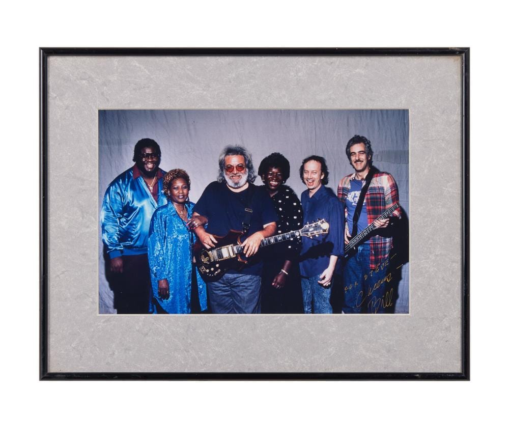 bill graham jerry garcia band photo signed to big steve parish · Julien's Auctions · 2026-04-22 Bill Graham comparable auction result: bill graham jerry garcia band photo signed to big steve parish