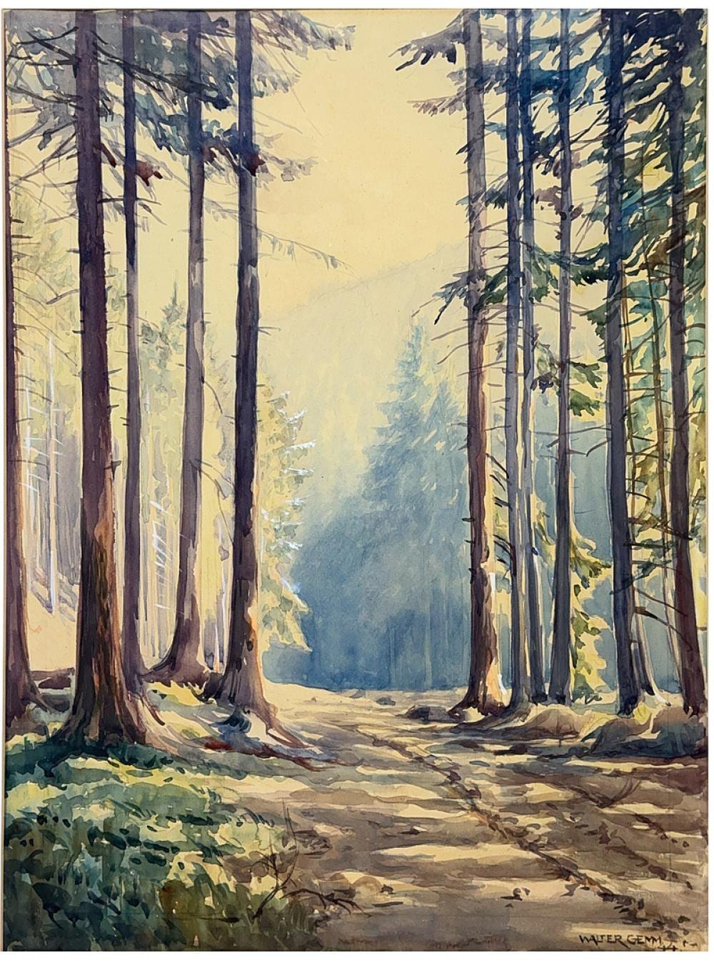 Walter Gemm comparable auction result: walter gemm 1898 1973 forest path in the harz