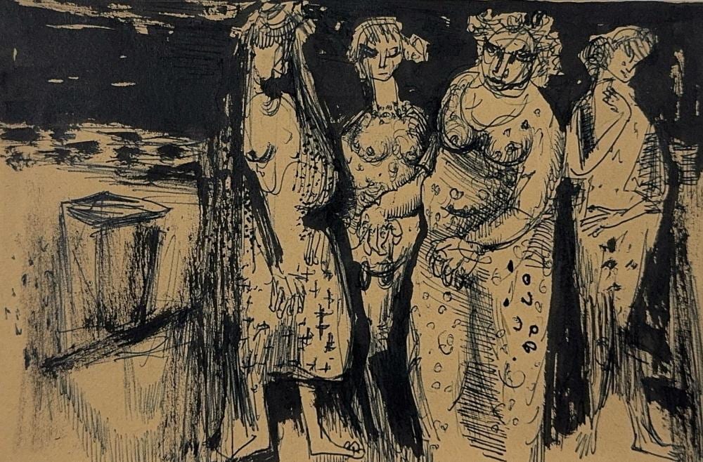 Paul Kuhfuß comparable auction result: paul kuhfuss 1883 1960 am strand iii on the beach iii