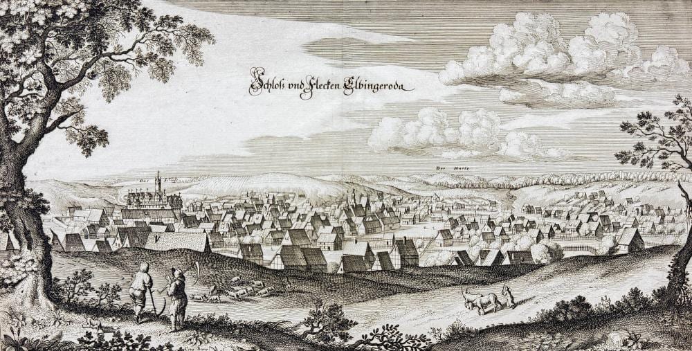 Kaspar Merian comparable auction result: caspar merian 1627 1686 schloss und flecken elbingeroda