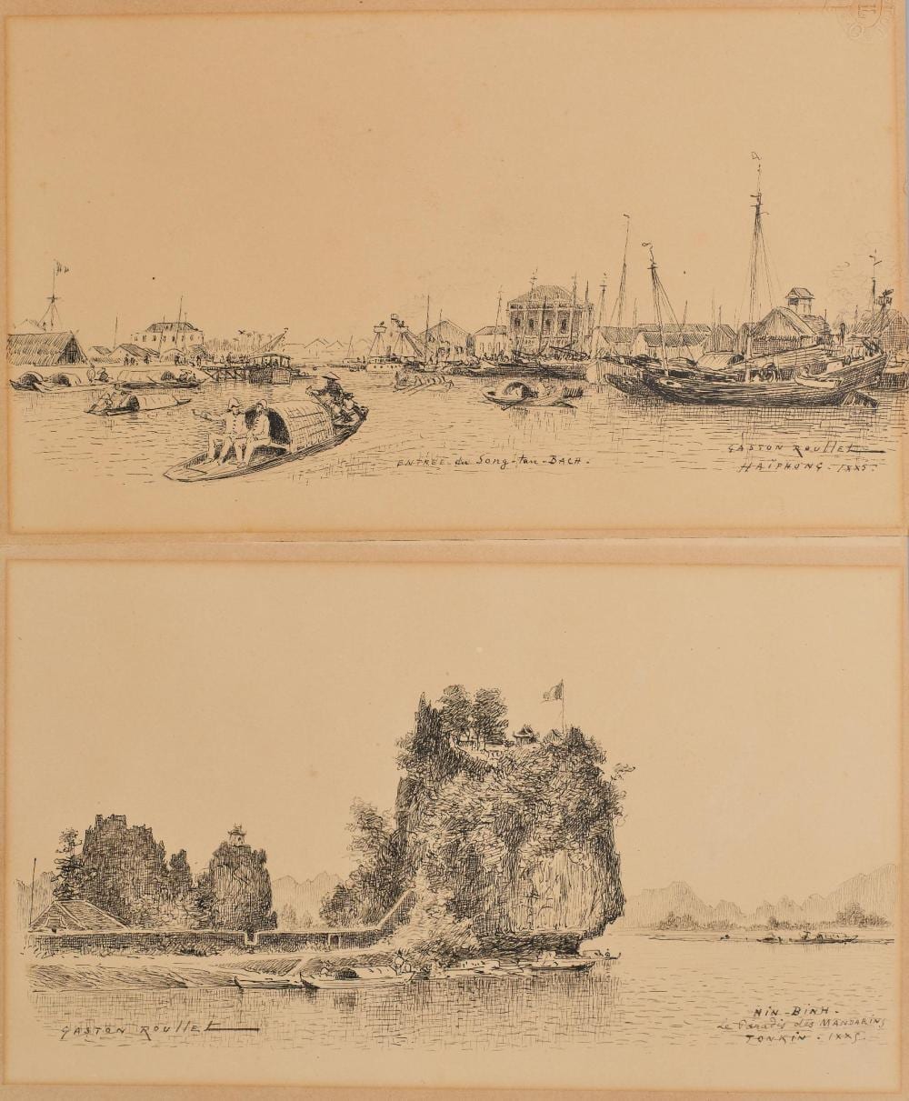 Gaston Roullet comparable auction result: gaston roullet 1847 1925 entr e du song tan bach haiphong