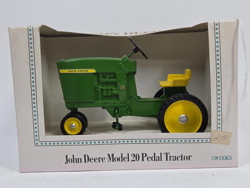 John Deere Model 20 Pedal Tractor sold by Atlee Raber Auctioneer, lot 39 — auction record photograph