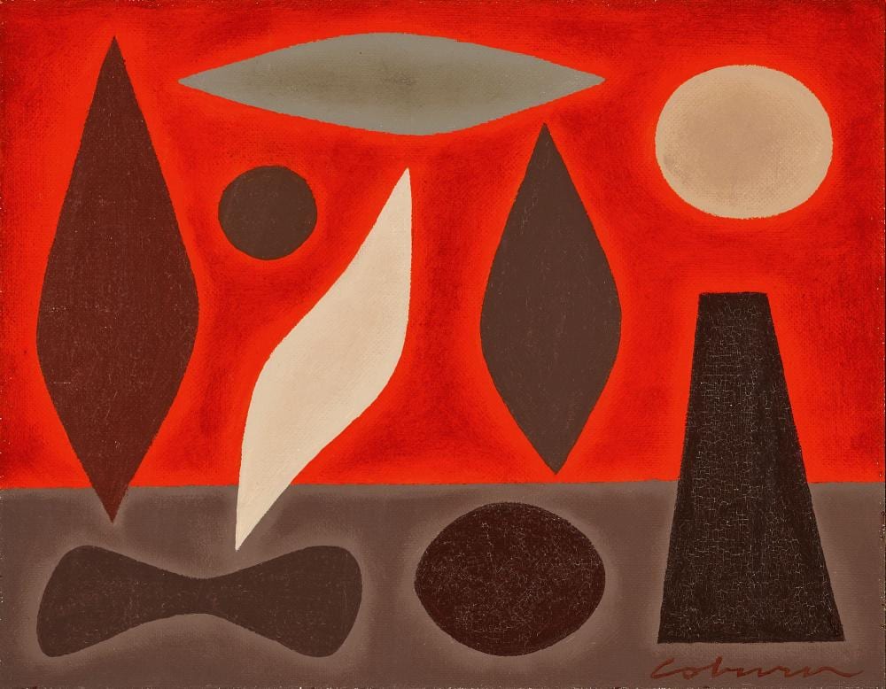 John Coburn comparable auction result: john coburn 1925 2006 red desert landscape 1983