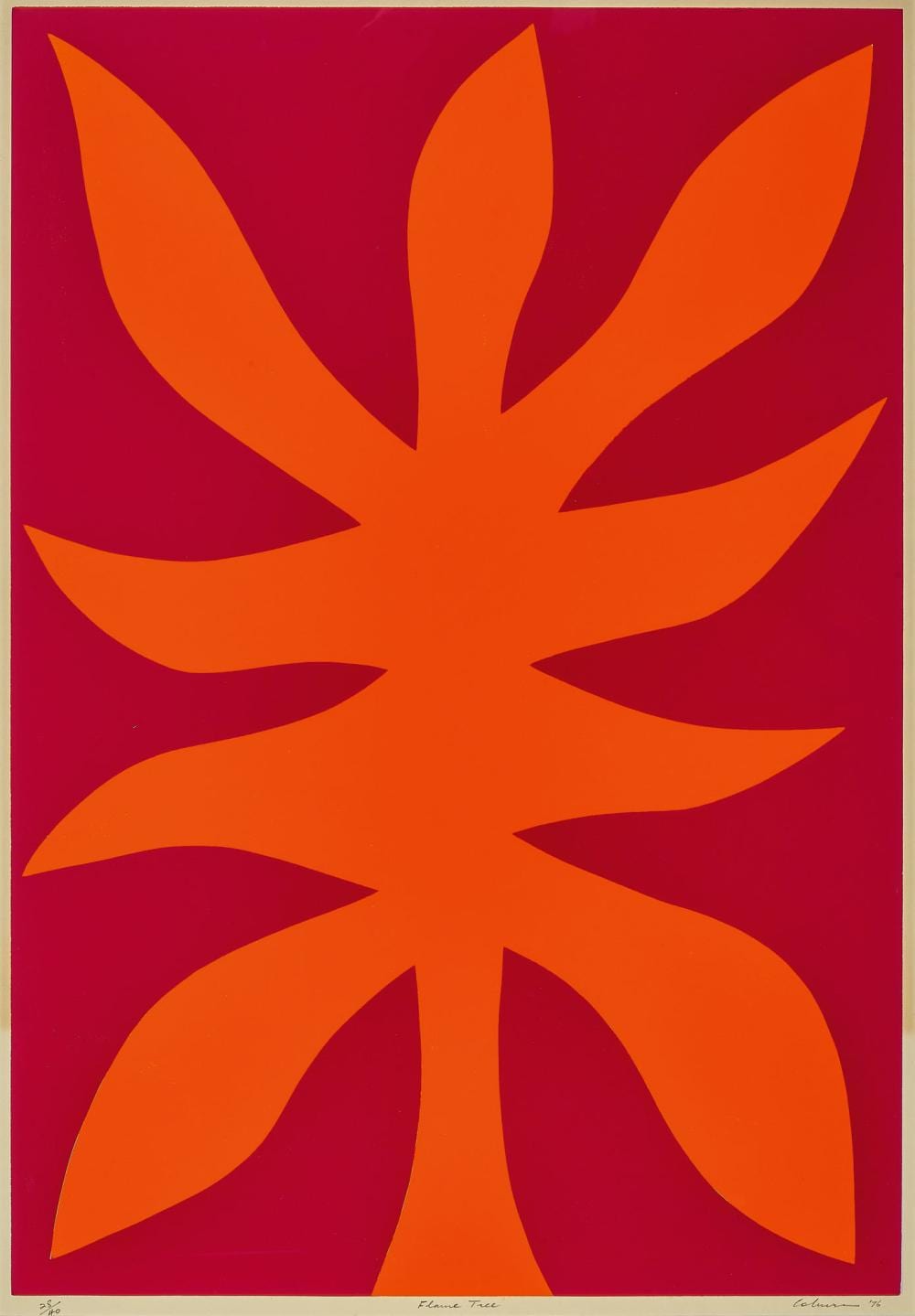 John Coburn comparable auction result: john coburn 1925 2006 flame tree 1976