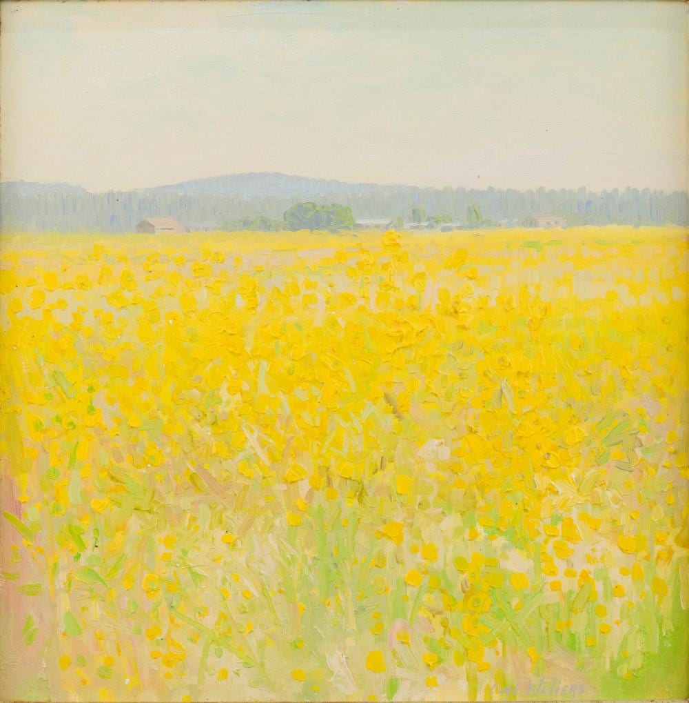 Curt Walters comparable auction result: curt walters sedona az 1950 field of wild flowers oil on board
