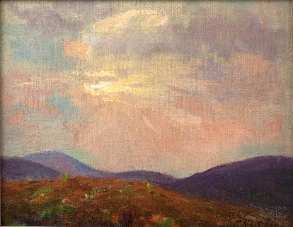 Charles Vezin comparable auction result: charles vezin 1858 1942 early evening oil on board