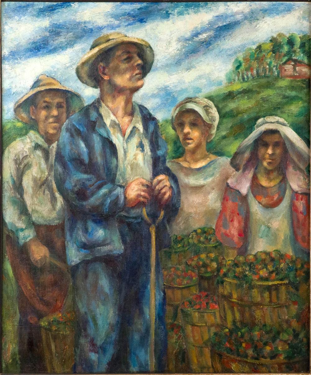 Norman Carton comparable auction result: norman carton 1908 1980 farmers oil on canvas