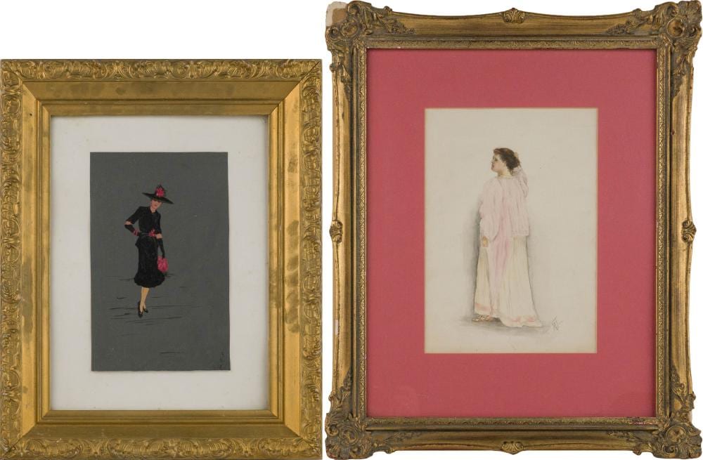 Alice Judson comparable auction result: alice judson 1876 1948 portrait of a woman pencil and watercolor on paper