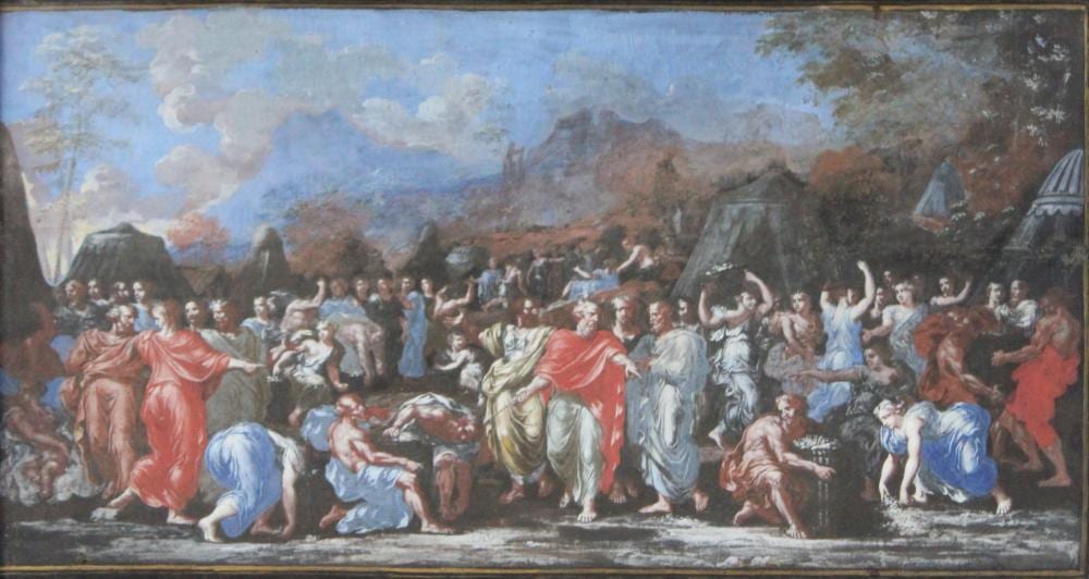 Filippo Lauri comparable auction result: filippo lauri 1623 1694 gathering of manna paint on board