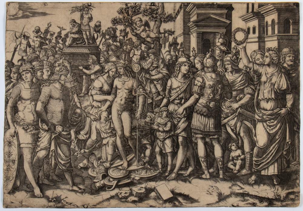 Marcantonio Raimondi comparable auction result: marcantonio raimondi copia da the triumph