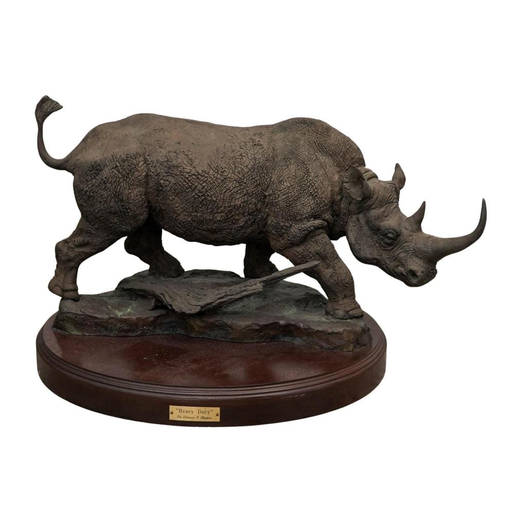 Lorenzo Ghiglieri comparable auction result: lorenzo ghiglieri heavy duty bronze rhino sculpture