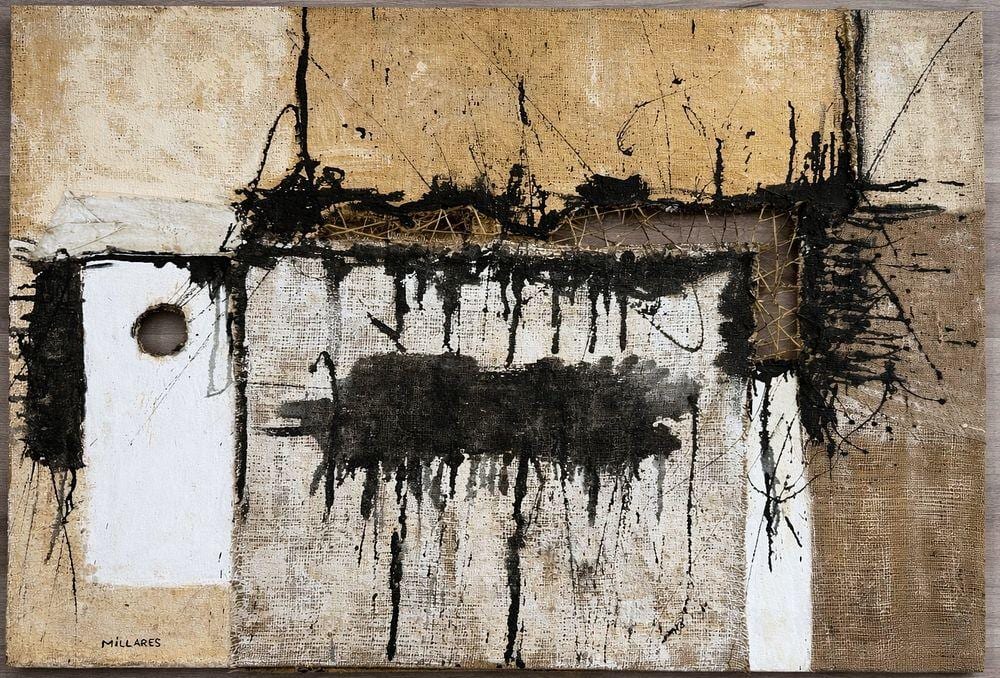 Manolo Millares comparable auction result: manolo millares 1926 1972 cuadro 1960
