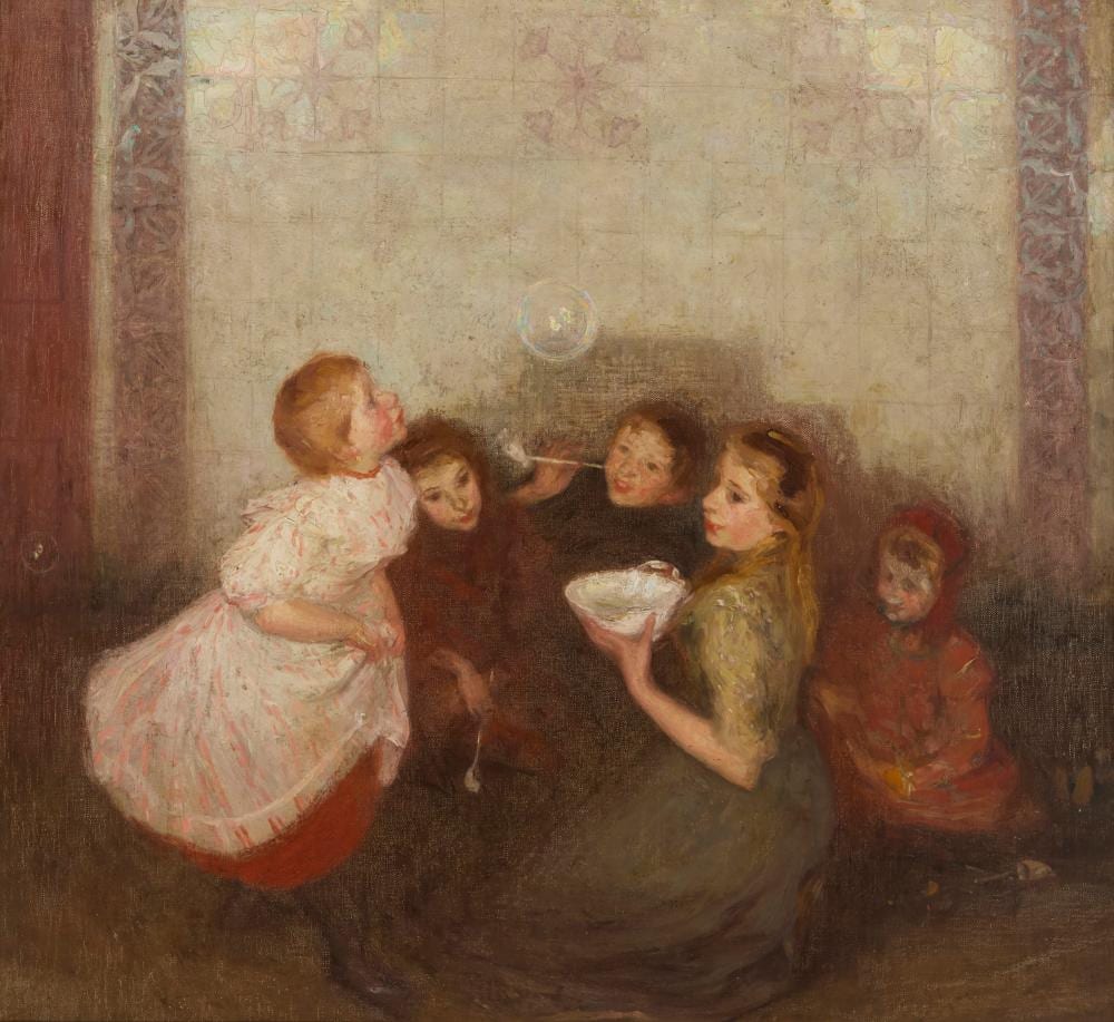 Joseph Raphael comparable auction result: joseph raphael 1869 1950 blowing bubbles laren holland 1910
