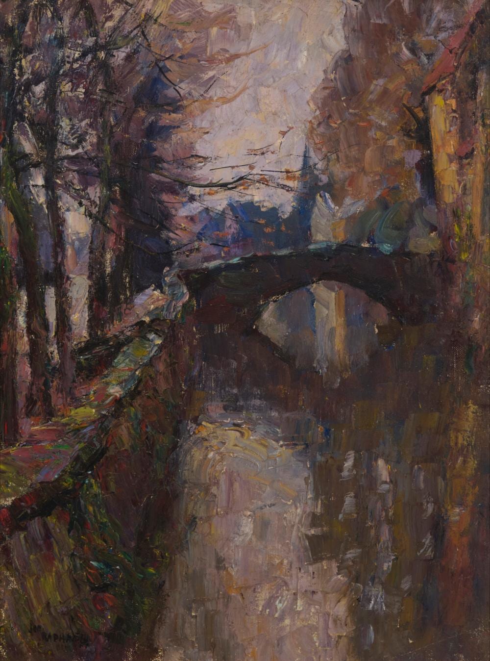 Joseph Raphael comparable auction result: joseph raphael 1869 1950 canal at uccle