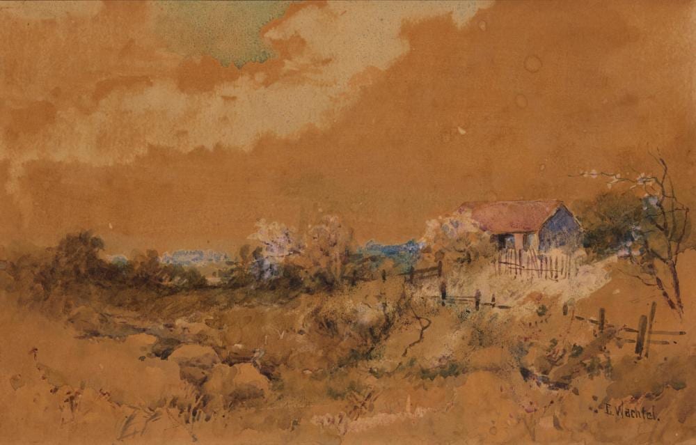 Elmer Wachtel comparable auction result: elmer wachtel 1864 1929 house in a landscape