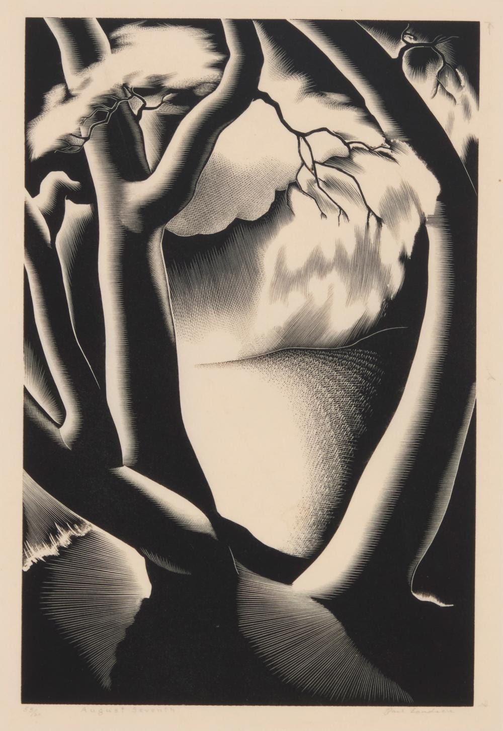 Paul Landacre comparable auction result: paul landacre 1893 1963 august seventh 1936