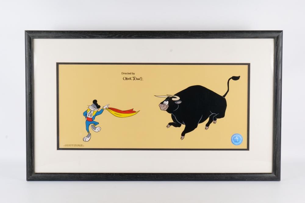 Chuck Jones comparable auction result: looney tunes bully for bugs sericel by chuck jones