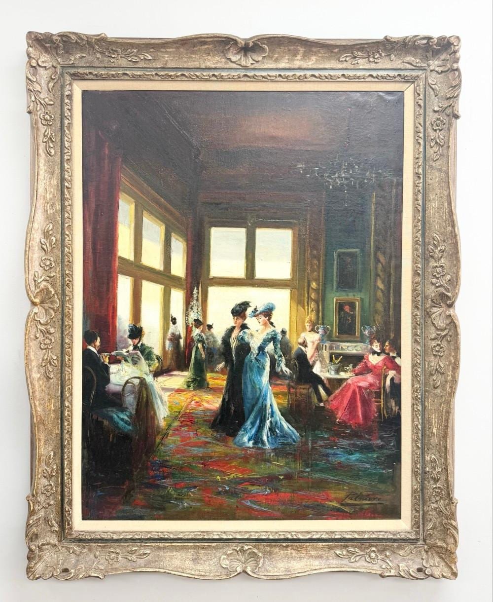 Alfredo Palmero de Gregorio comparable auction result: alfredo palmero de gregorio interieur du chateau vincennes paris oil on canvas painting