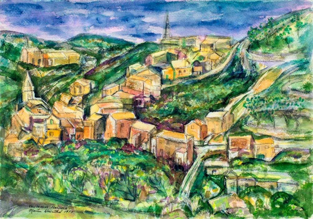 Martin Rosenthal comparable auction result: martin rosenthal ny ma 1899 1974 watercolor painting