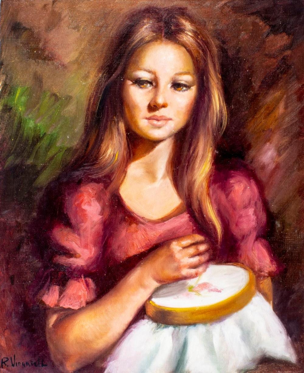 Roser Vinardell comparable auction result: roser vinardell spain 1941 oil painting