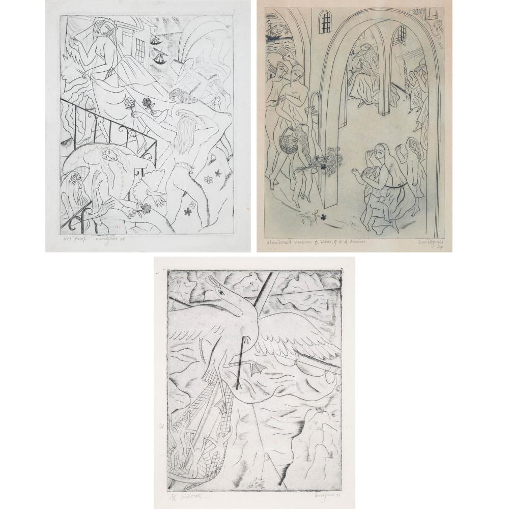 David Jones comparable auction result: david jones 1894 1974 3 proofs from the rime of the ancient mariner 1928 29