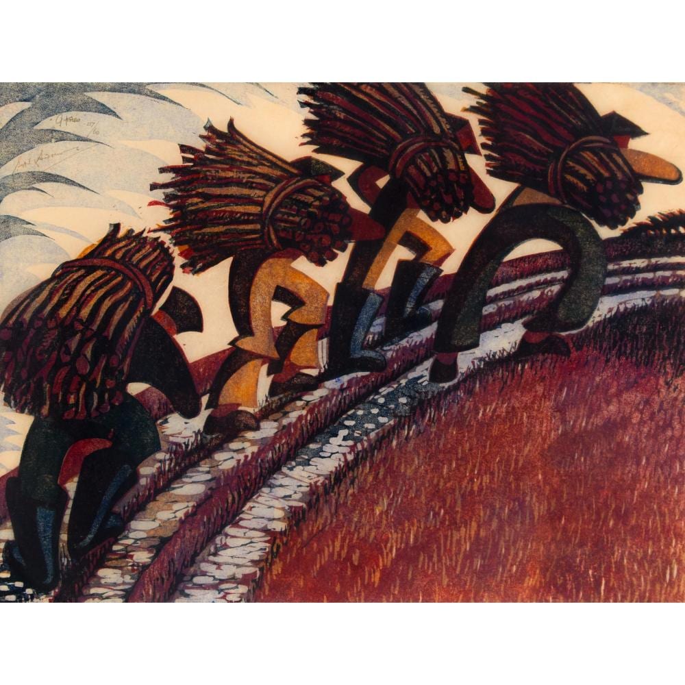 Sybil Andrews comparable auction result: sybil andrews 1898 1992 gypsies 1939 c sa 43