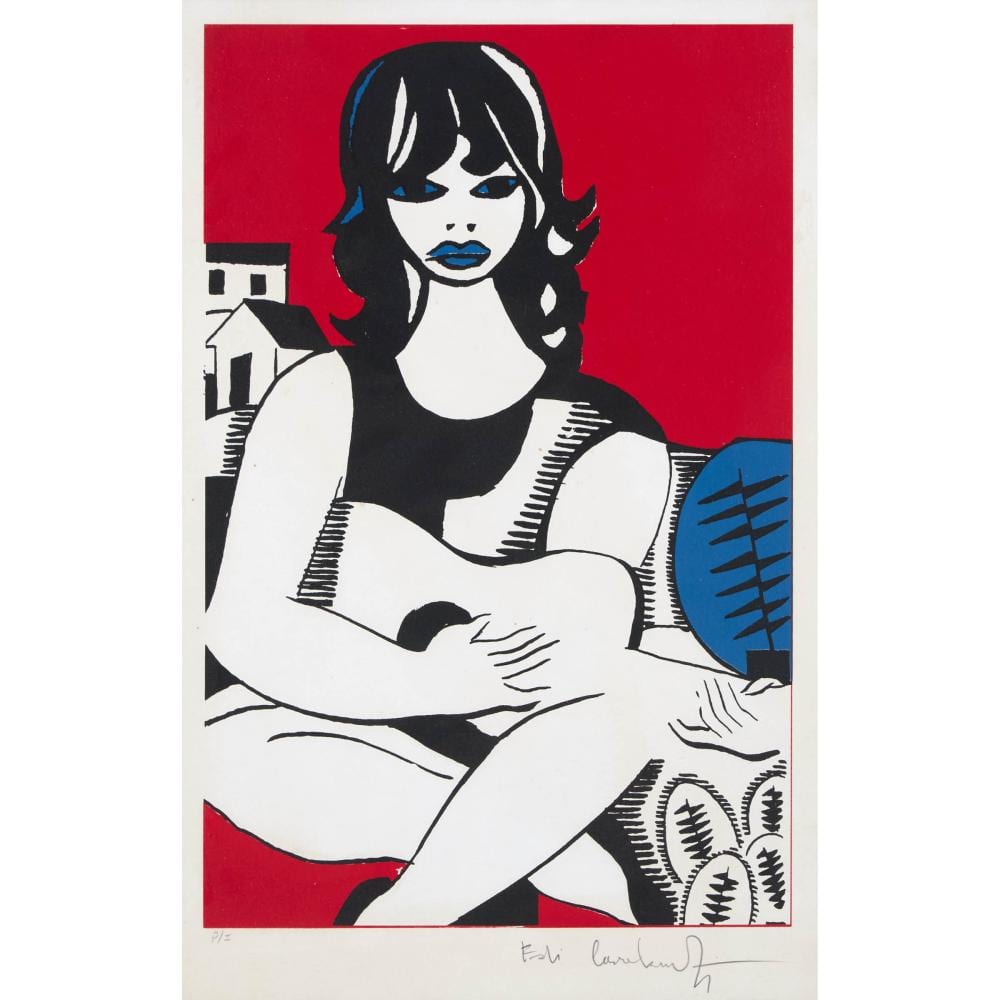 Emiliano di Cavalcanti comparable auction result: emiliano di cavalcanti 1897 1976 mulata con viol o