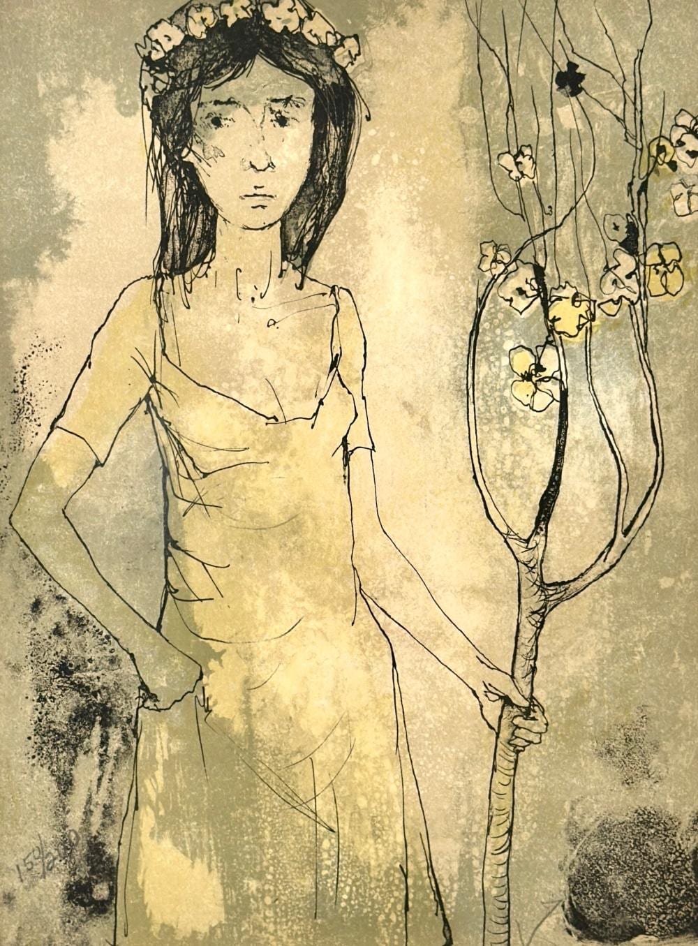 Jean Jansem comparable auction result: color lithograph by jean jansem