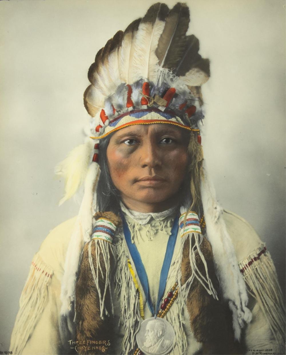 Frank A. Rinehart comparable auction result: frank a rinehart american 1861 1928 three fingers cheyennes 1898