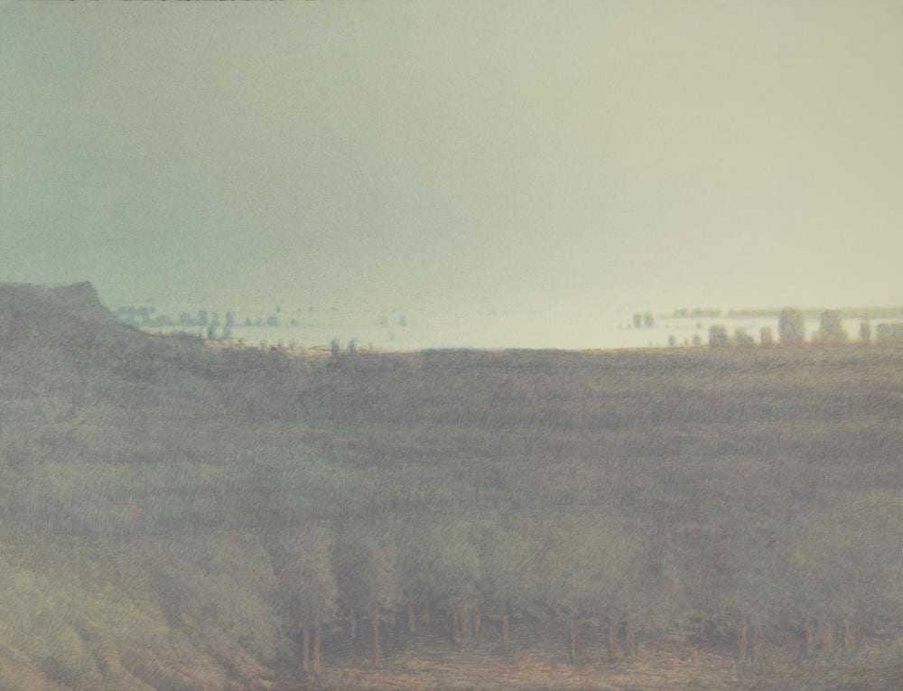 Russell Chatham comparable auction result: russell chatham 1939 2019 missouri headwaters march 1986