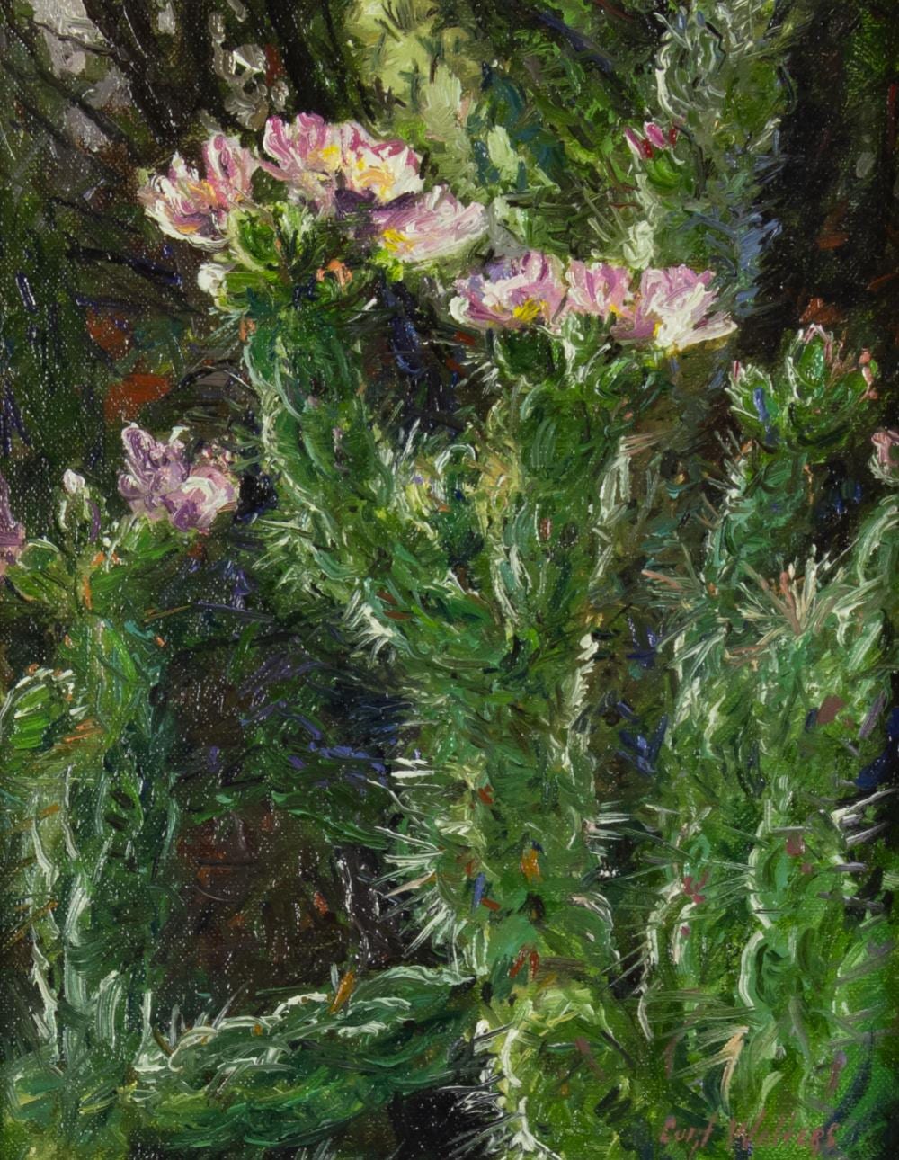 Curt Walters comparable auction result: curt walters b 1950 cholla blossoms