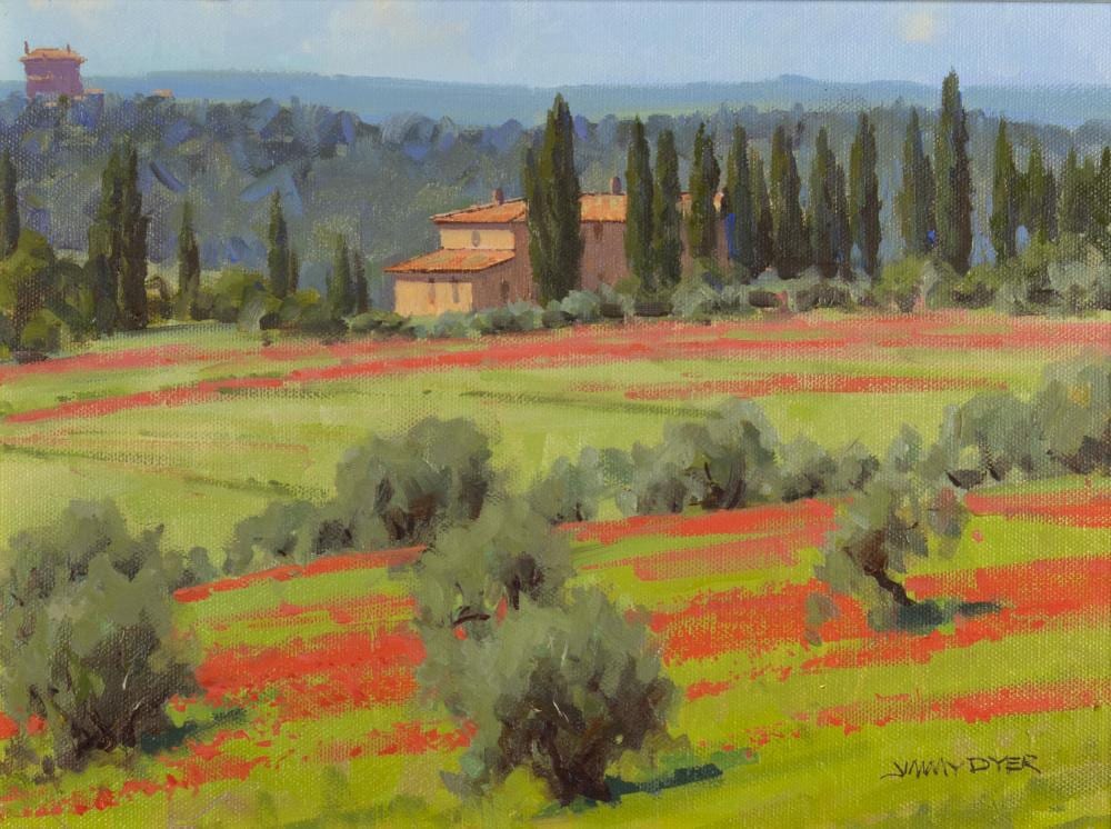Jimmy Dyer comparable auction result: jimmy dyer b 1956 poppies and olive trees