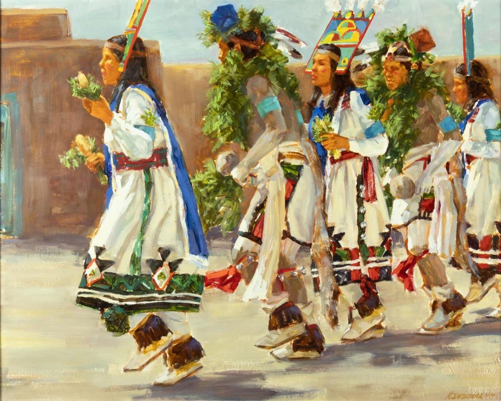 Mike Desatnick comparable auction result: mike desatnick b 1943 green corn dance 1979