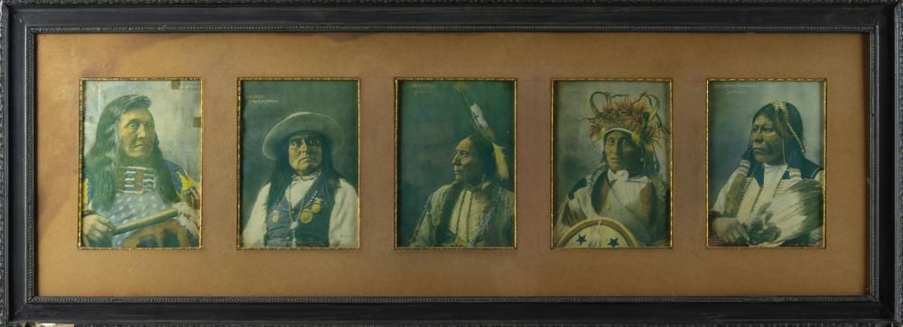 Frank A. Rinehart comparable auction result: frank a rinehart american 1861 1928 set of five chief lithographs