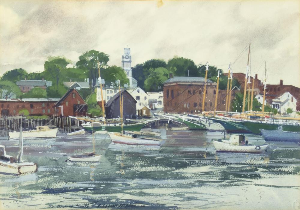 Aiden Lassell Ripley comparable auction result: aiden lassell ripley 1896 1969 rainy day camden 1950