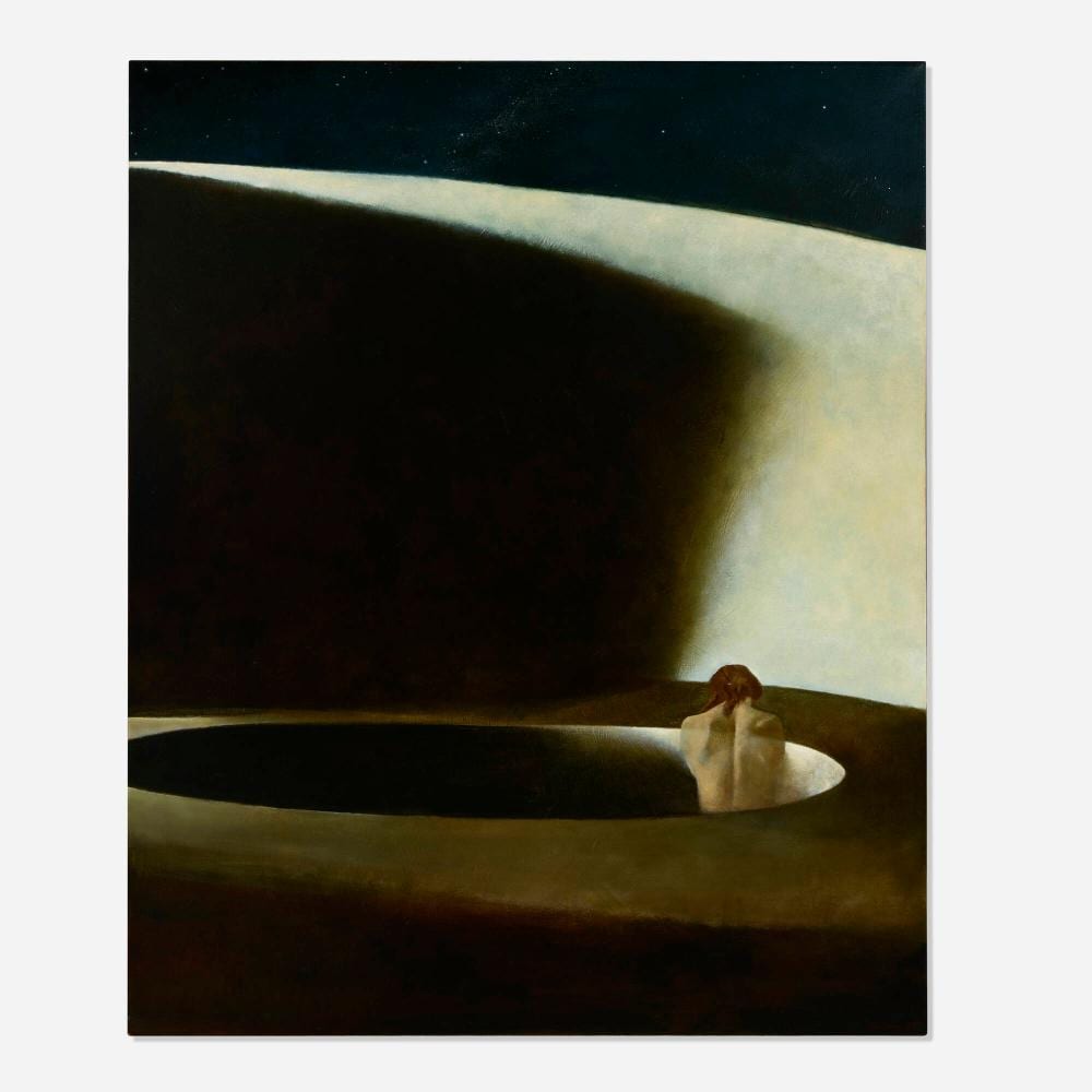 Julio Larraz comparable auction result: julio larraz figure in the room