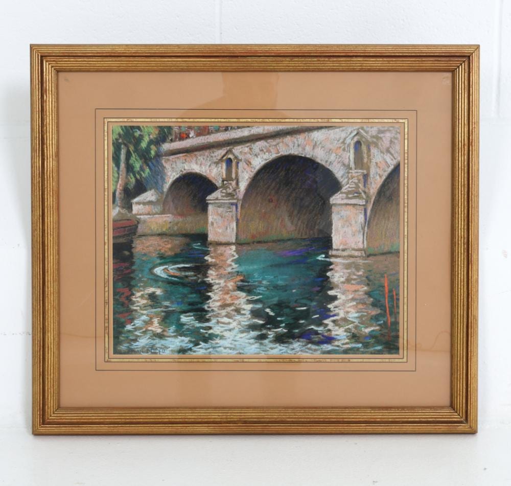 Norman Lloyd comparable auction result: norman lloyd australian british pastel painting