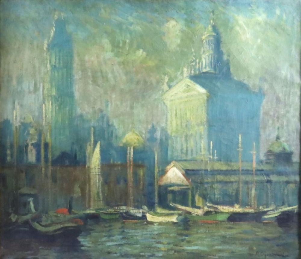 Arthur Clifton Goodwin comparable auction result: arthur clifton goodwin american 1864 1929 fulton wharf