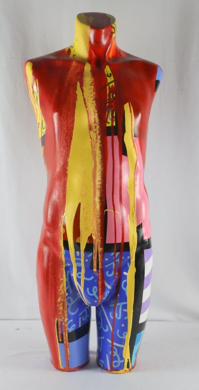 JOZZA comparable auction result: jozza brazilian b 1958 acrylic painted mannequin sculpture