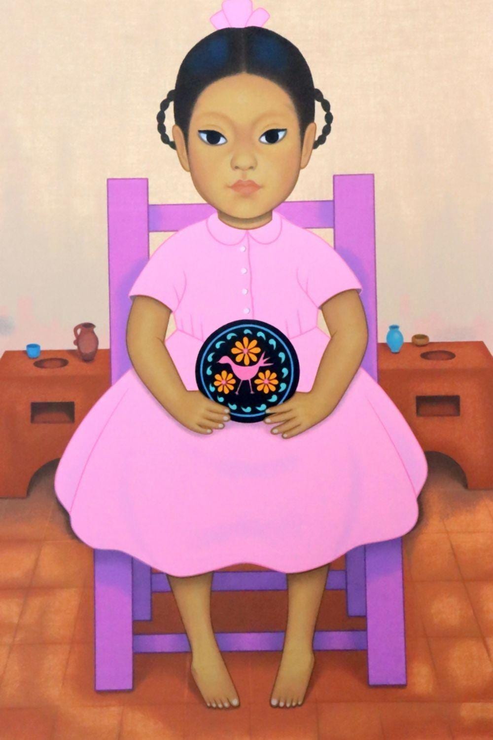 Gustavo Montoya comparable auction result: gustavo montoya chica con plato serigraph