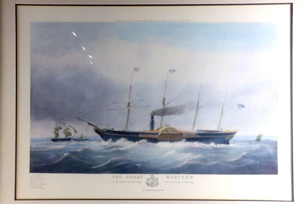 Walter (1860) West comparable auction result: joseph walter the great western in the bristol channel lithograph print