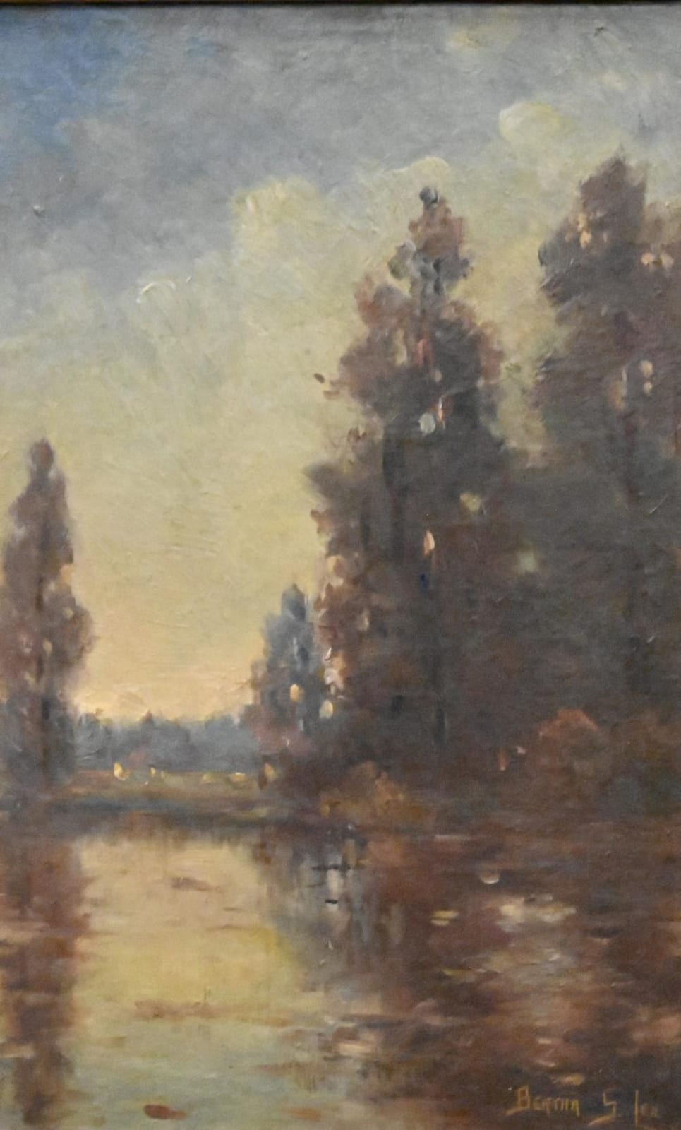 Bertha Stringer Lee comparable auction result: bertha stringer lee american 1869 1939 no 7 evening glow eucalyptus circa 1920 oil on board signed lower right bertha s lee artist biography verso 14 1 2 x 9 sight