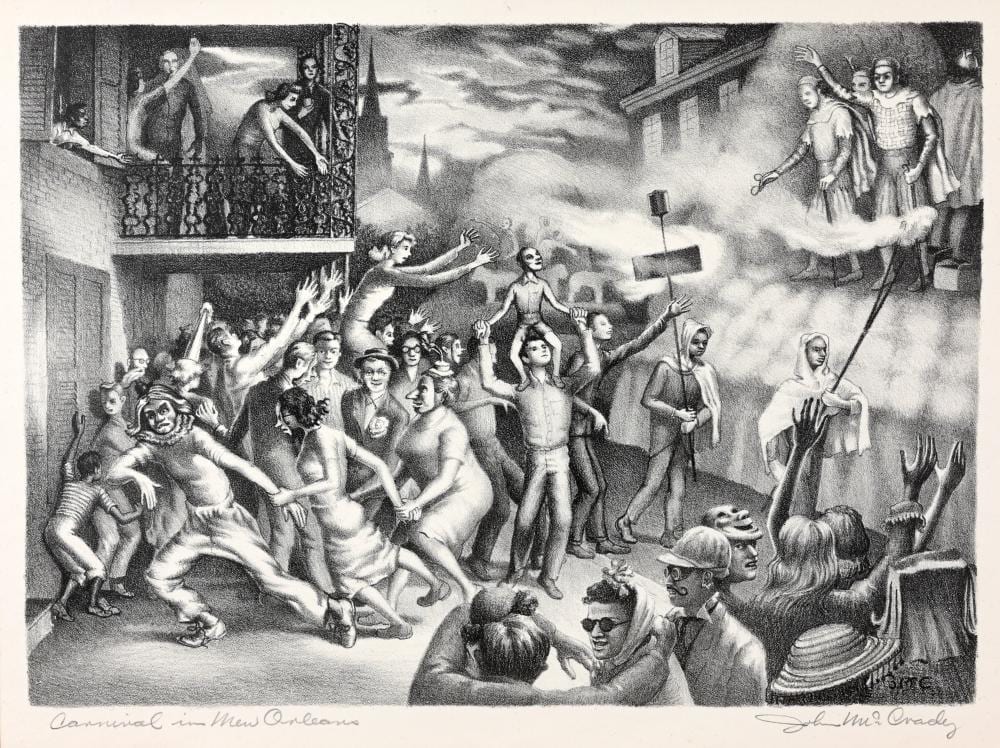John McCrady comparable auction result: john mccrady carnival in new orleans