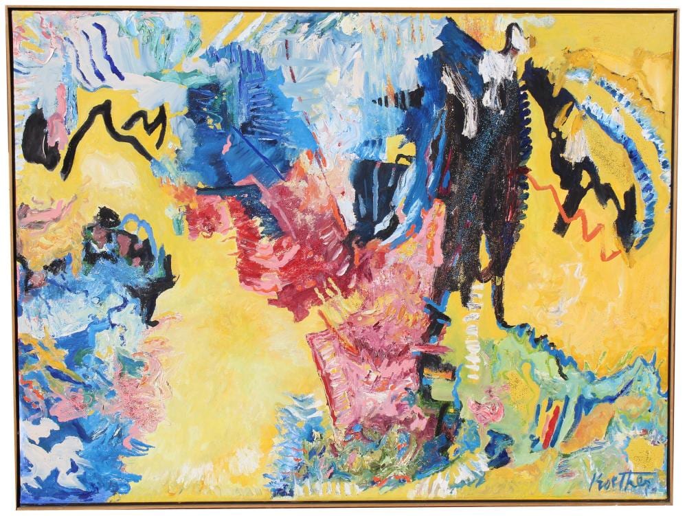 Thomas Koether comparable auction result: thomas koether b 1940 fire opal 3 42 x 56 in