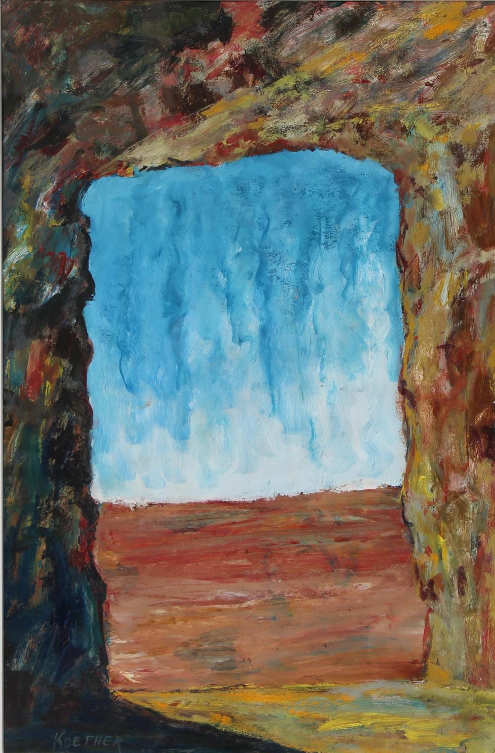 Thomas Koether comparable auction result: thomas koether ny fl b 1940 cave painting