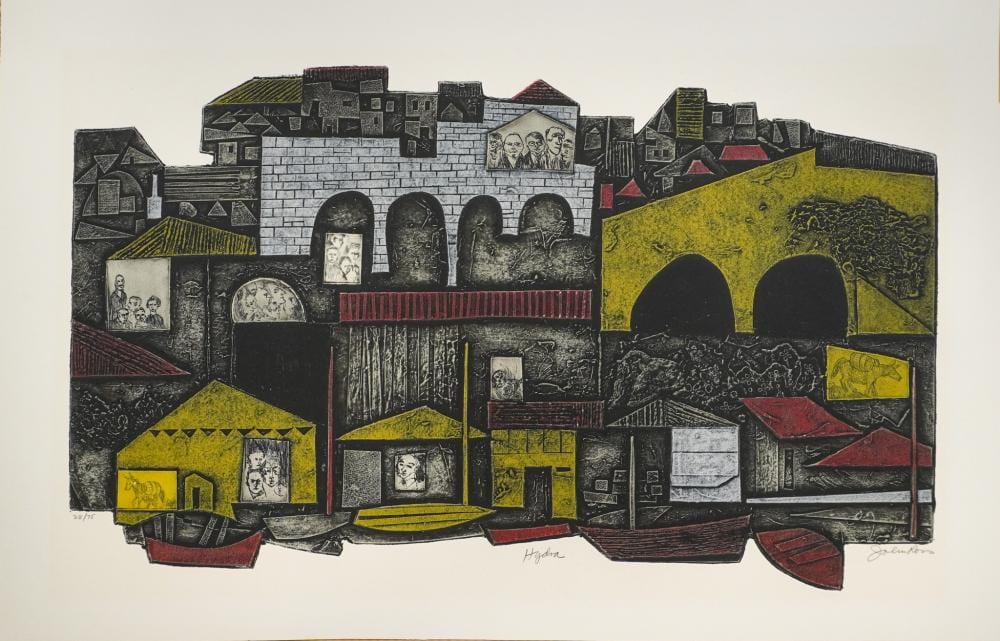 john ross american 1921 2017 hydra etching and aquatint in color numbered 28 75 unframed sheet size 23 1 2 x 35 in 59 7 x 88 9 cm · Weschler's · 2026-04-21 John Ross comparable auction result: john ross american 1921 2017 hydra etching and aquatint in color numbered 28 75 unframed sheet size 23 1 2 x 35 in 59 7 x 88 9 cm