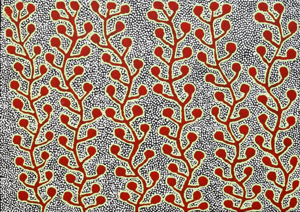 Mavis Jugadai comparable auction result: mavis jugadai napaltjarri spirit trees acrylic on linen 70cm x 99cm