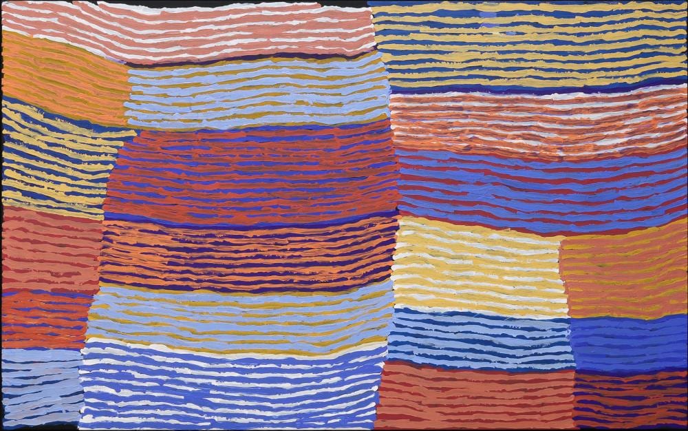 Winnie Reid Nakamarra comparable auction result: winnie reid nakamarra my mother s dreaming acrylic on canvas 100cm x 159cm