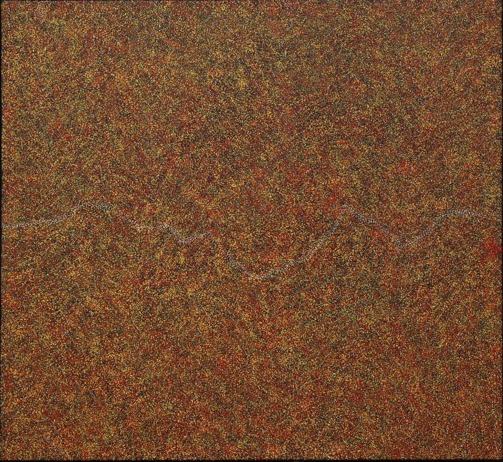 Annie Nelson Napangardi comparable auction result: annie nelson napangardi my country acrylic on canvas 114cm x 105cm