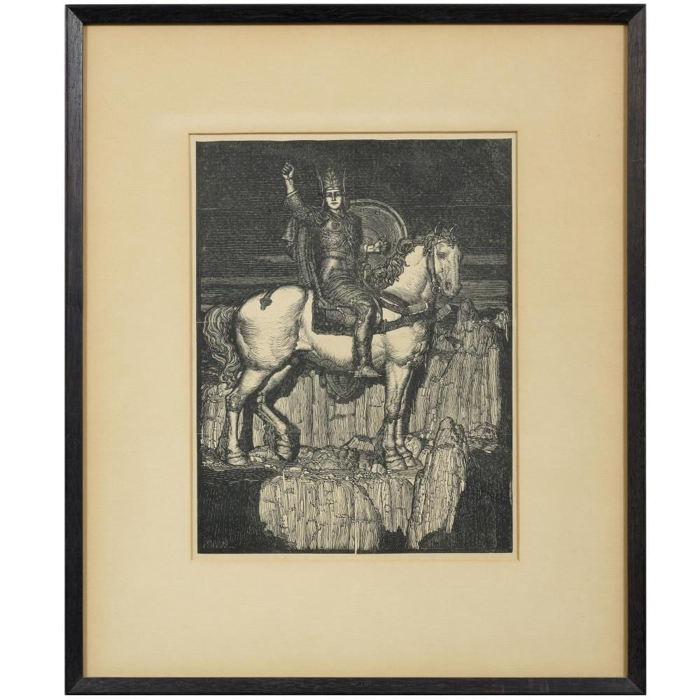 Napier Waller comparable auction result: mervyn napier waller 1894 1972 the ring wood engraving 28 5 x 21 5 sight